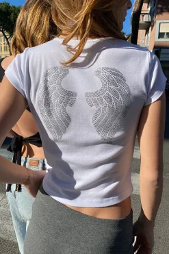 Camiseta Angel wings con strass