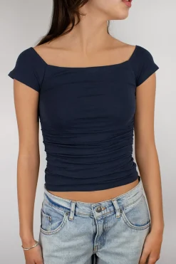 Camiseta fruncido con lazo