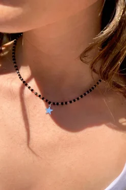 Collar estrella y perlitas