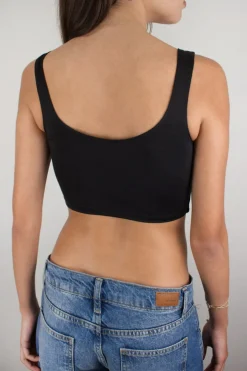 Crop top escote cuadrado