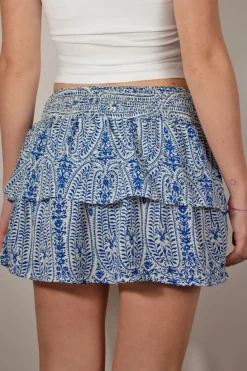 Falda con volantes
