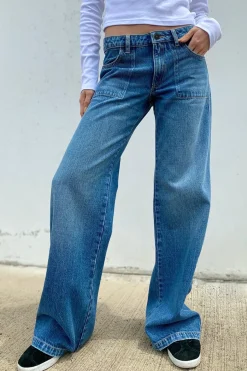 Jeans straight low waist