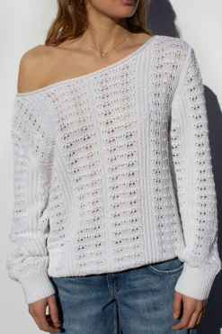 Jersey escote barco perforado