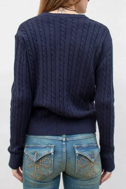 Jersey escote en V a trecce