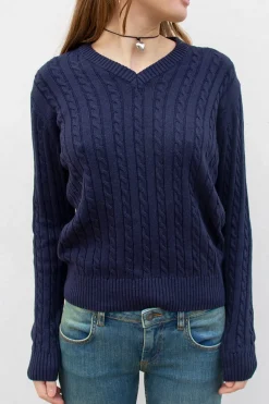 Jersey escote en V a trecce