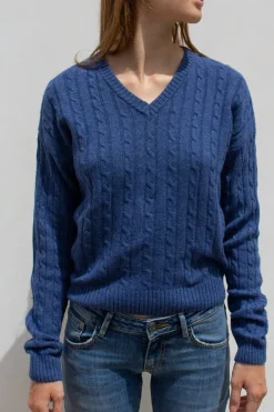 Jersey trecce escote en V