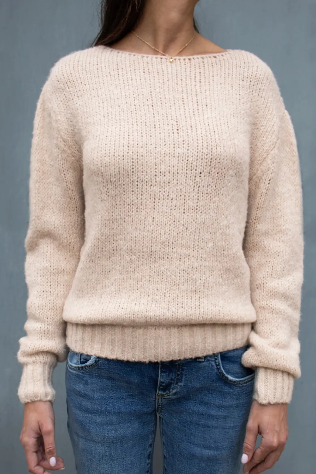 Openwork sweater