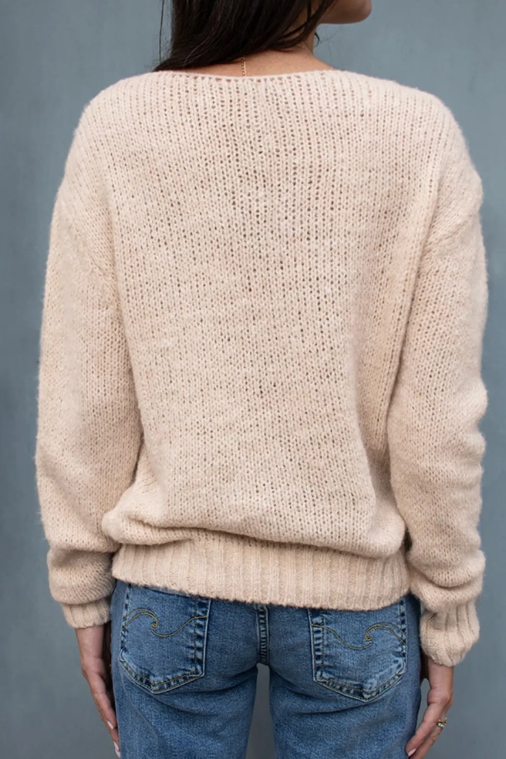 Openwork sweater