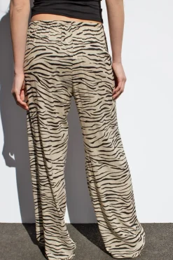 Pantalones wide leg con coulisse