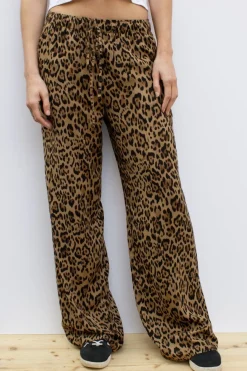 Pantalones wide-leg con goma