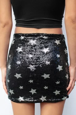 Sequin stars tube skirt