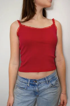Tank top detalles de tul