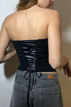 Top bandeau con lace-up