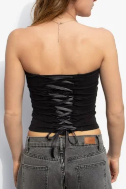 Top bandeau con lace-up