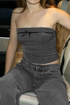 Top bandeau con lacito