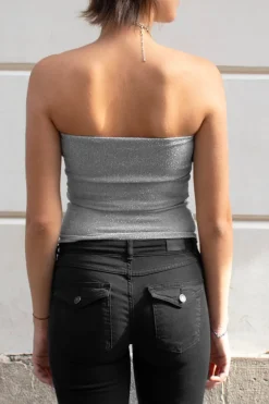 Top bandeau lúrex