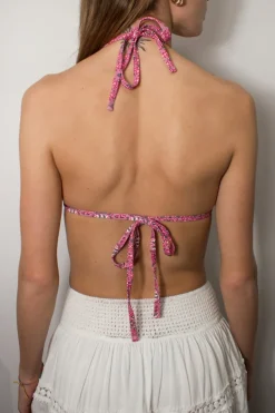 Top bikini triángulo anilla