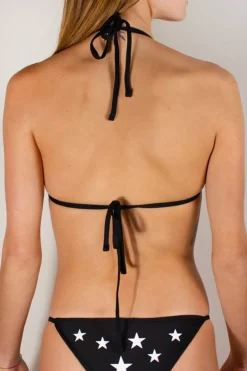 Top bikini triángulo estrellas