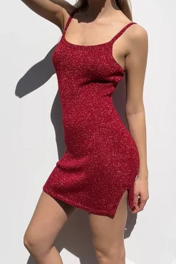 Vestido de tubo lúrex